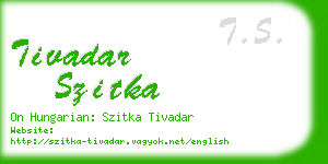 tivadar szitka business card